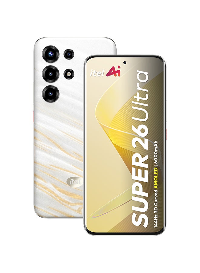 ITEL S26 Ultra Dual SIM Glided White 8+16 GB RAM 256GB 4G - Middle East Version - Image 1