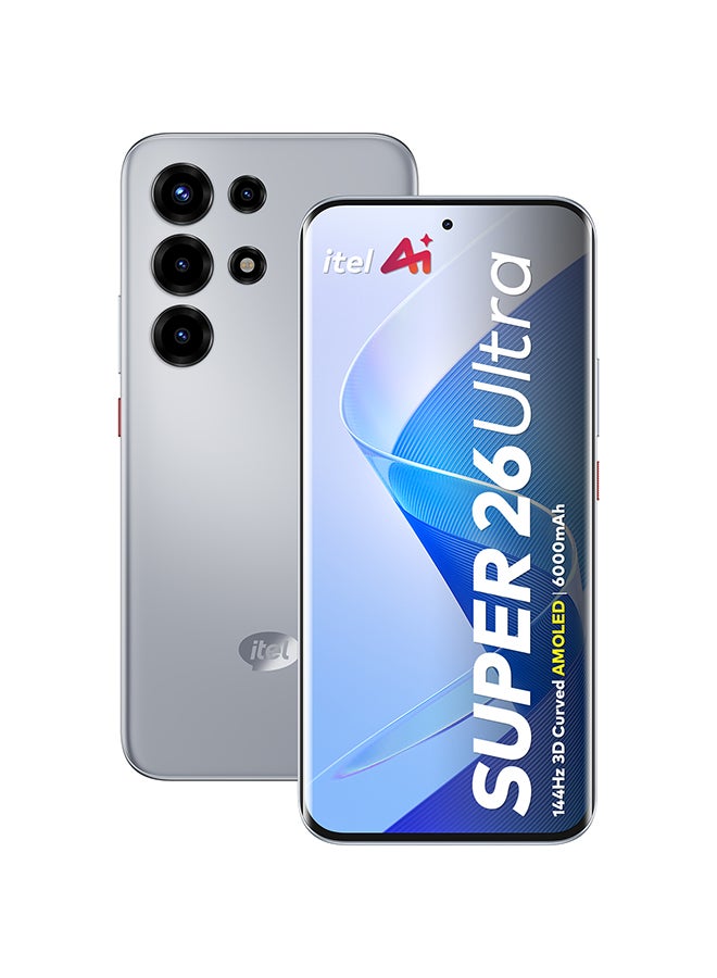 ITEL S26 Ultra Dual SIM Moonstone Silver 8+16GB RAM 256GB 4G - Middle East Version Version - Image 1