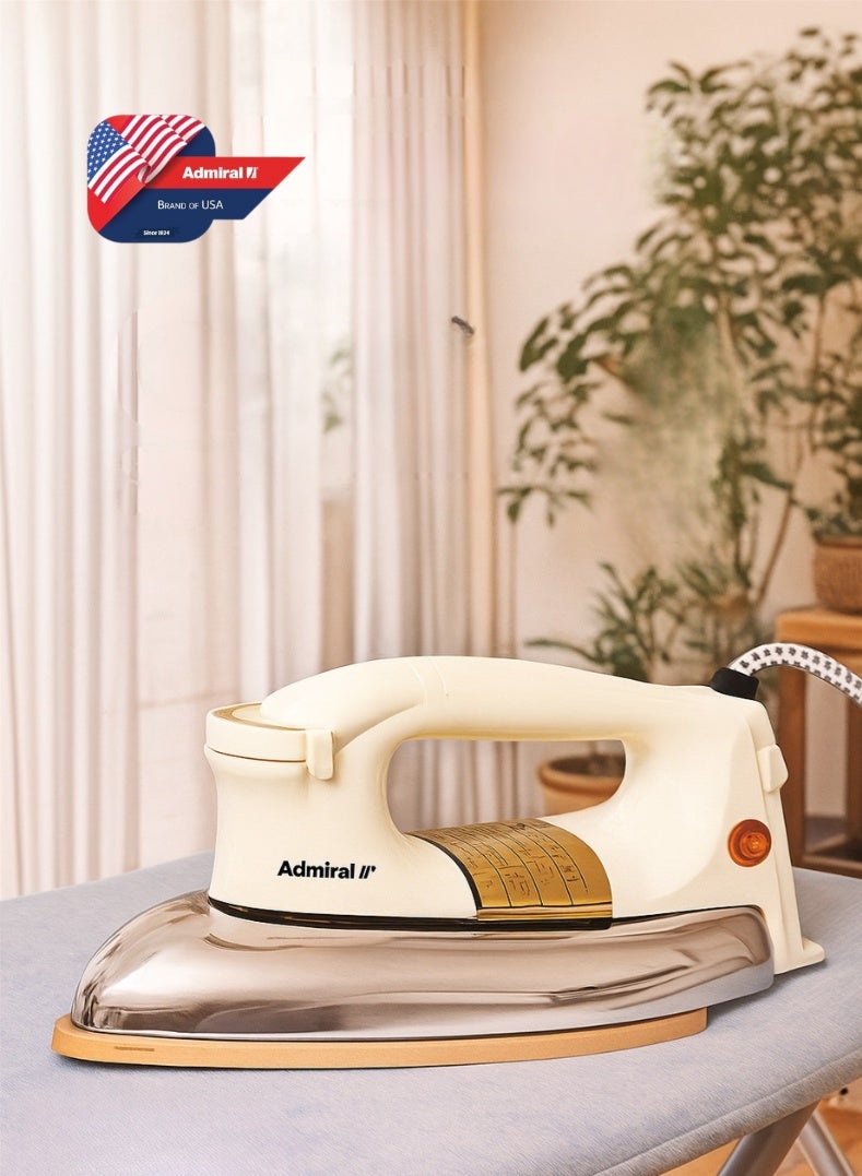 أدميرال مكواة جافة ثقيلة مع قابس BS، 220–240 فولت، 1000–1200 واط | قاعدة متينة، تحكم في درجة الحرارة قابل للتعديل، قبضة مريحة – أداء موثوق لعملية الكي اليومية نموذج رقم ADDI79B - Image 5