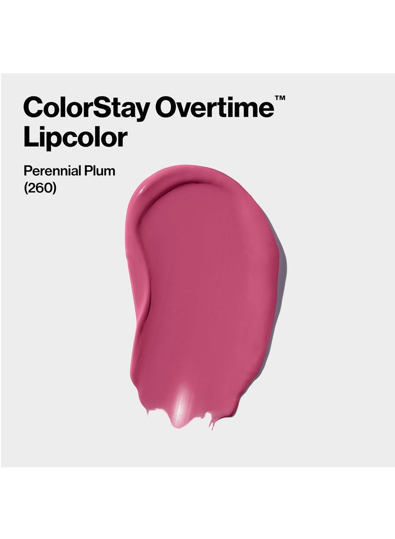 ريفلون ColorStay Overtime Liquid Lipcolor With Clear Lip Gloss, 260 Perennial Plum Multicolor - Image 3