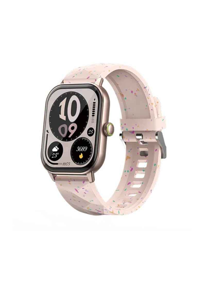 Oraimo Watch 5 Bluetooth Call Smart Watch 2.01inch HD Display Fitness Watch, 300 mAh, Scratch-resistant &Anti-Explosion Tempered Glass Screen with 100+ Sports Modes Berry Grey - Image 1