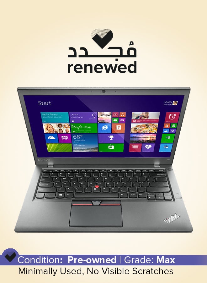 لينوفو Renewed - Thinkpad T450 Notebook Laptop With 14-Inch Display,Intel Core i5 Processor/5th Gen/16GB RAM/256GB SSD/Windows 10 English black - Image 1