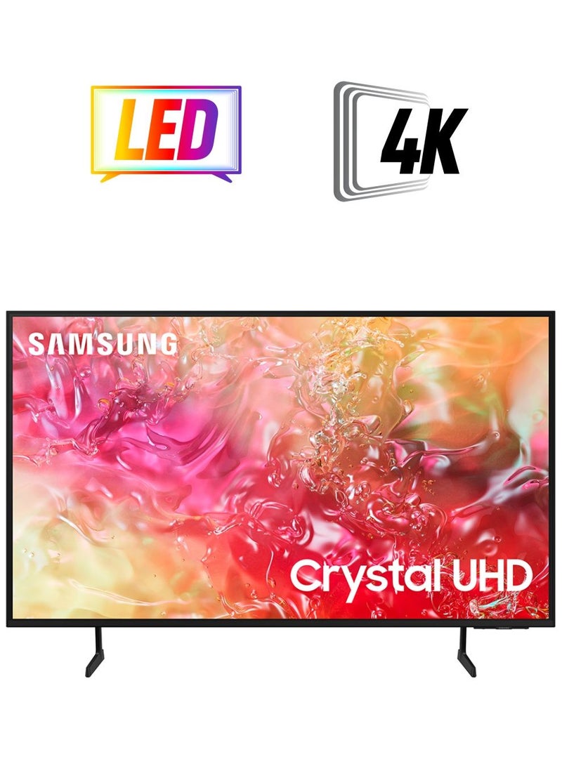 Samsung 70 Inch 4K Ultra HD Smart TV, Crystal UHD, DU7000, 2024, PurColor, 4K Upscaling, Tizen OS, Q-Symphony, 50Hz, Model Year 2024, 2 Years Warranty - UA70DU7000UXSA Black - Image 1