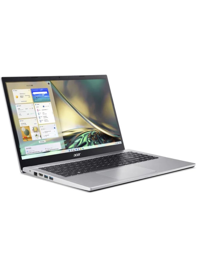 Acer A315-510P-300P Laptop With 15.6 Inch HD Display,Core i3-N305 Processor/8GB RAM/512GB SSD/DOS(Without Windows)/ English/Arabic Pure Silver - Image 3