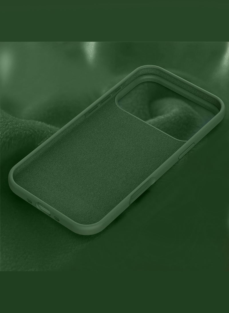 MARGOUN 3 Packs Silicone Protective Phone Case for iPhone 17 Pro - Soft Anti-Scratch Microfiber Lining Ultra Slim Drop Protection Phone Cover with Two Privacy Screen Protectors - Green-5 - Image 5