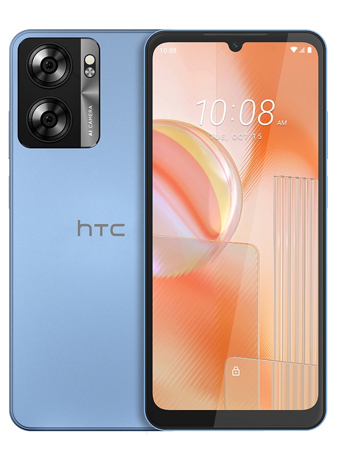 HTC Wildfire E5 4G Dual SIM Blue 8*(4+4)GB RAM 128GB + Nextbot TWS Wireless Earbuds - Middle East Version - Image 1