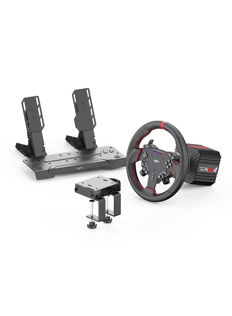 PXN VD4 Steering Wheel Bundle Driving Force Racing Wheel Base, and Pedal Set with Advanced Force Feedback for PC, PS4 - Image 1