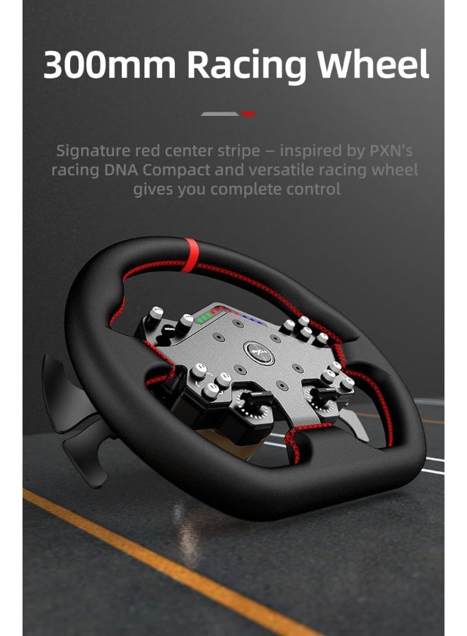 بي اكس ان عجلة سباق الألعاب W DS R2 | دوران 900° | متوافقة مع PC و PS5 و PS4 و Xbox | تجربة سباق محاكاة واقعية | عجلة سباق ذات دفع مباشر سيرفو - Image 4
