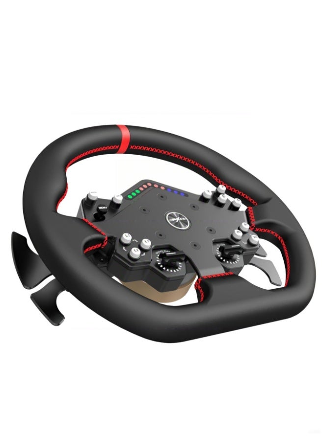 بي اكس ان عجلة سباق الألعاب W DS R2 | دوران 900° | متوافقة مع PC و PS5 و PS4 و Xbox | تجربة سباق محاكاة واقعية | عجلة سباق ذات دفع مباشر سيرفو - Image 2