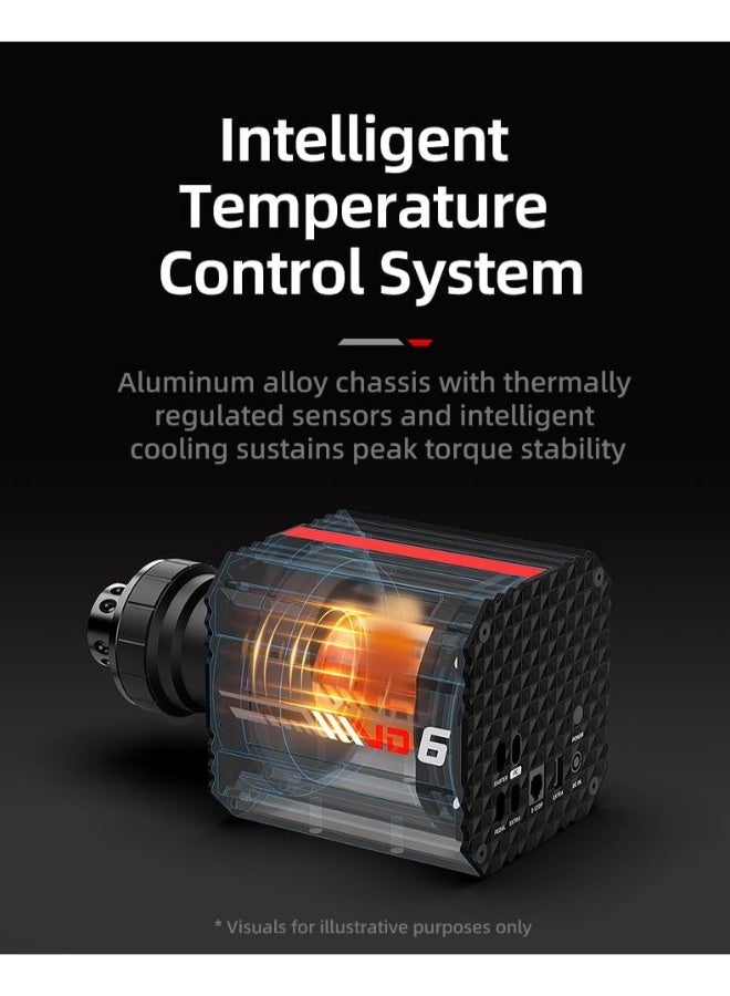 بي اكس ان قاعدة عجلة القيادة VD6 Driving Force - قاعدة قيادة مباشرة مع ردود فعل عالية الدقة لمحاكاة السباق - Image 4