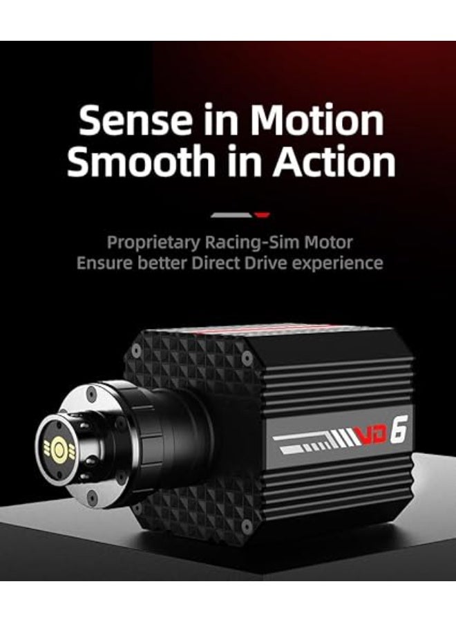 بي اكس ان قاعدة عجلة القيادة VD6 Driving Force - قاعدة قيادة مباشرة مع ردود فعل عالية الدقة لمحاكاة السباق - Image 2