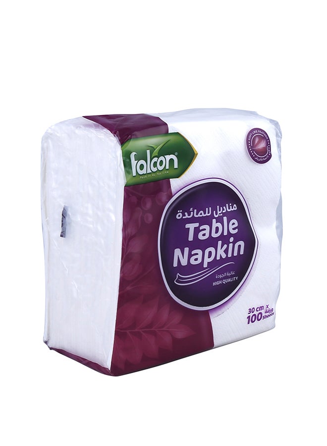 Falcon Napkin Paper - 30cm X 100 Pieces White - Image 3