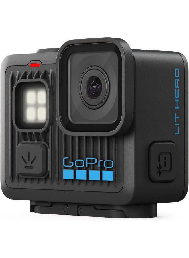 جو برو كاميرا LIT HERO - فيديو Ultra HD 4K مضغوط للغاية ومتين + مقاوم للماء حتى 16 قدم (5 متر) مع ضوء مدمج - مع ضمان رسمي من GoPro الإمارات العربية المتحدة - Image 2
