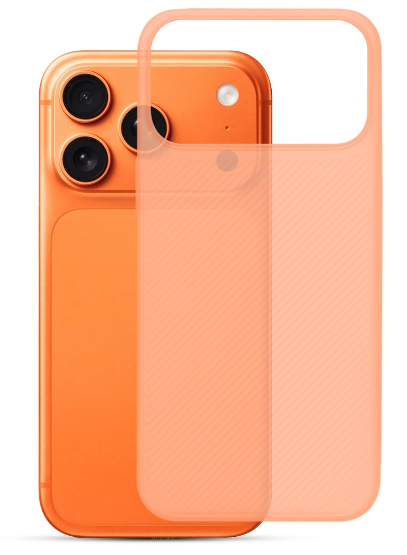MARGOUN Case Cover for iPhone 17 Pro, Air Skin Line Design Back Cover, Sturdy Durable Ultra-Thin Case, Drop Protection Cover Clear - Cosmic Orange-1 - Image 1