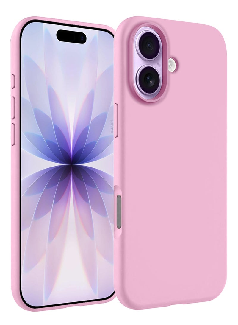 مارجون 3 Packs Silicone Protective Phone Case for iPhone 17 - Soft Anti-Scratch Microfiber Lining Ultra Slim Drop Protection Phone Cover with Two Privacy Screen Protectors - Pink-5 - Image 2