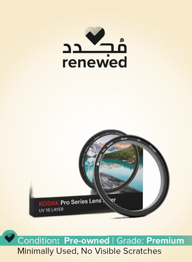 Kodak Renewed - Kodak 49mm Pro Series UV Lens Filter Black - Image 1