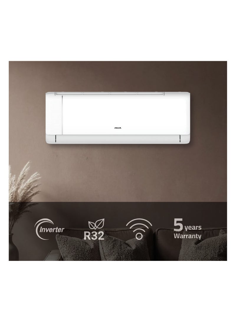 AUX Split Air Conditioner, 1.5 HP, Inverter, Cooling/Heating, Model QE 12QE white - Image 1
