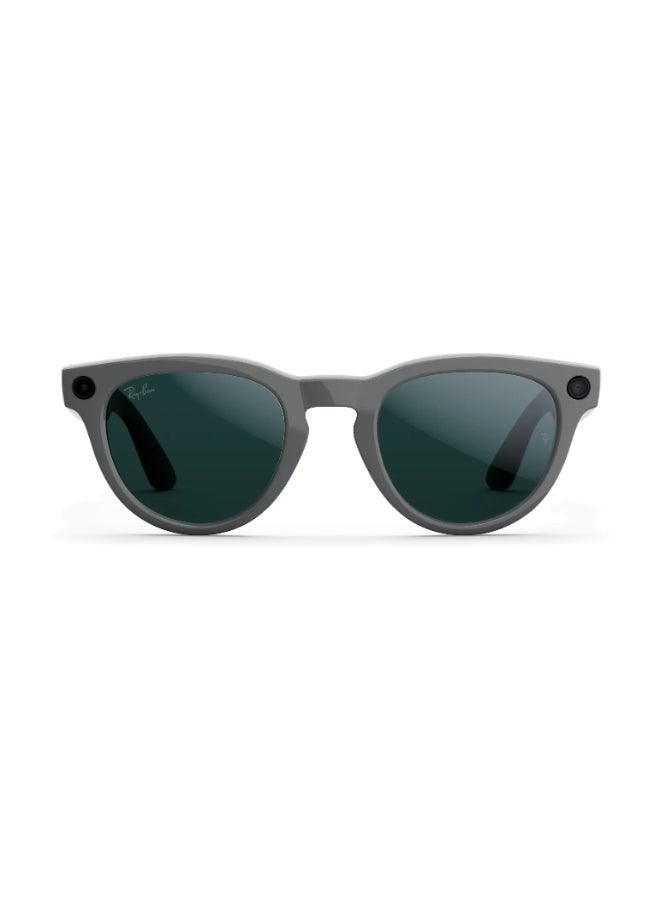 Meta RAY-BAN Headliner (Gen 2) Shiny Asteroid Grey Frame Clear to Emerald Transitions Lens Standard High bridge Shiny Asteroid Grey Clear to Emerald Transitions - Image 1