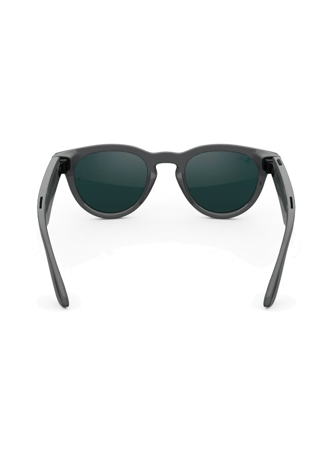 Meta RAY-BAN Headliner (Gen 2) Shiny Asteroid Grey Frame Clear to Emerald Transitions Lens Standard High bridge Shiny Asteroid Grey Clear to Emerald Transitions - Image 4