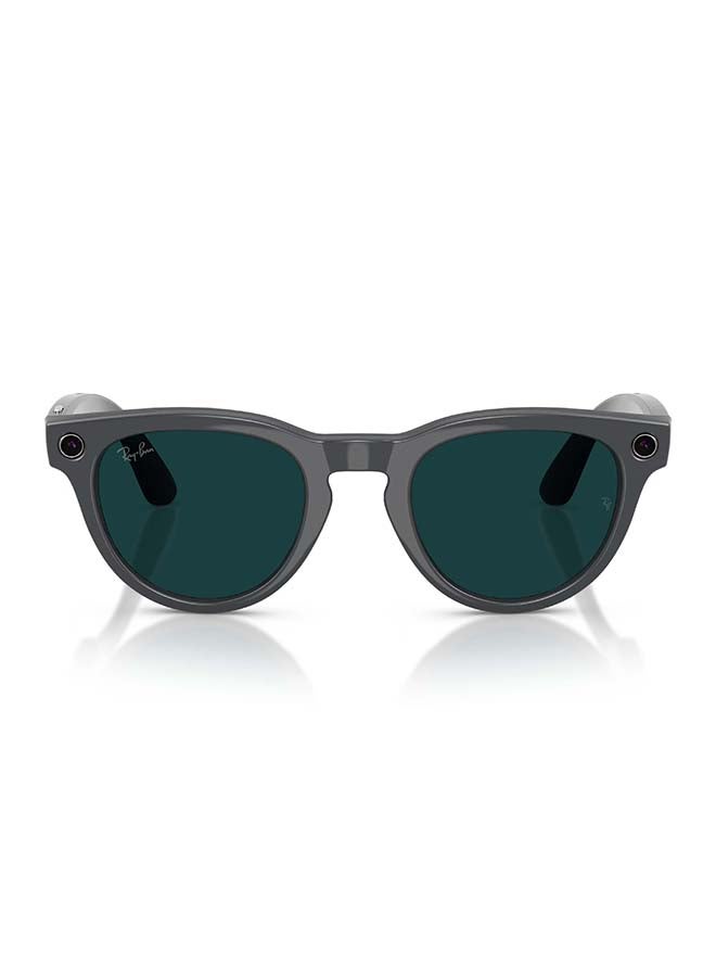 Meta RAY-BAN Headliner (Gen 2) Shiny Asteroid Grey Frame Clear to Emerald Transitions Lens Standard High bridge Shiny Asteroid Grey Clear to Emerald Transitions - Image 2