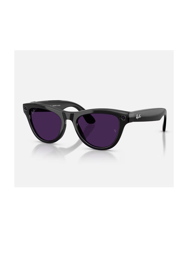Meta Ray-Ban | Meta Skyler (Gen 2) Frame Shiny Black Lenses Clear/Amethyst Transitions Shiny Black Shiny Black - Image 2