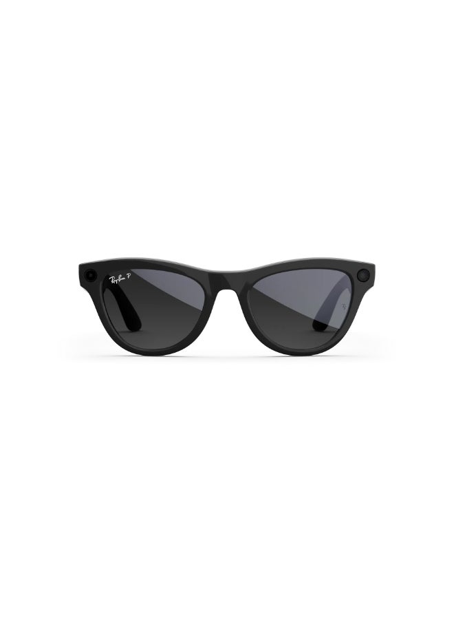 Meta RAY-BAN Skyler (Gen 2) Shiny Black Frame Gradient Graphite Lens Standard High bridge Shiny Black Gradient Graphite - Image 2