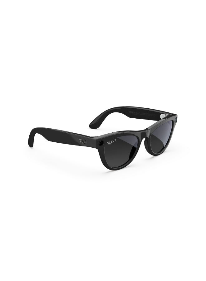 Meta RAY-BAN Skyler (Gen 2) Shiny Black Frame Gradient Graphite Lens Standard High bridge Shiny Black Gradient Graphite - Image 3
