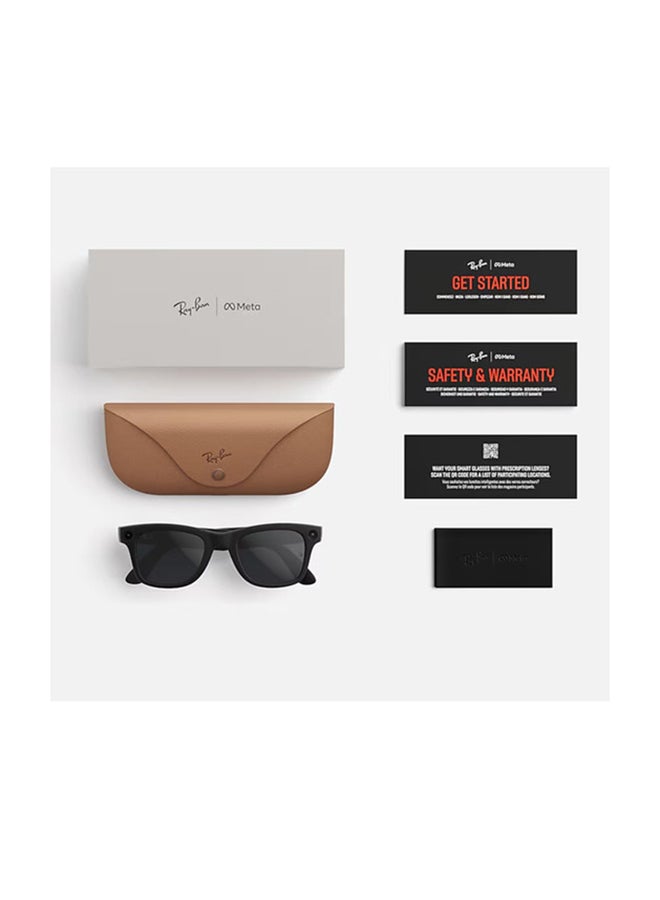 Meta Ray-Ban Meta Wayfarer (Gen 2) Frame Shiny Black Lenses Clear/Graphite Green Transitions Shiny Black Shiny Black - Image 4