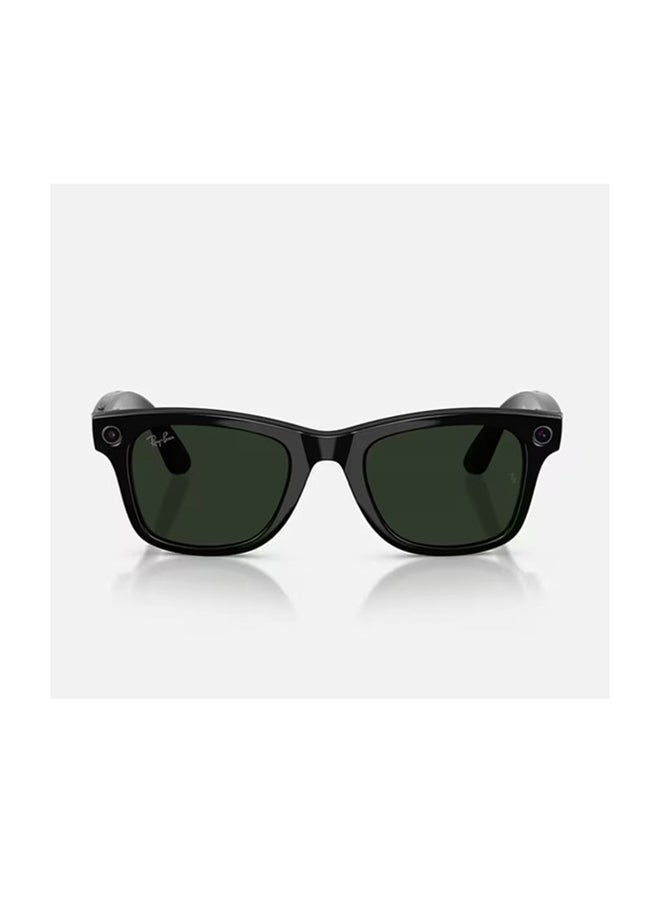 Meta Ray-Ban Meta Wayfarer (Gen 2) Frame Shiny Black Lenses Clear/Graphite Green Transitions Shiny Black Shiny Black - Image 2