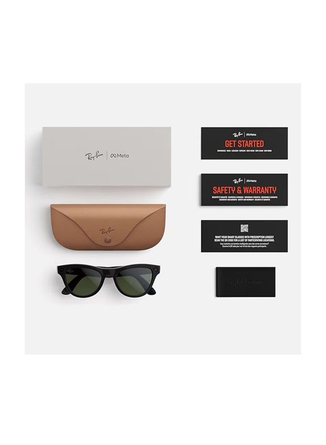 Meta Ray-Ban Meta Skyler (Gen 2) Frame Shiny Black Lenses Clear/Graphite Green Transitions Shiny Black Shiny Black - Image 4