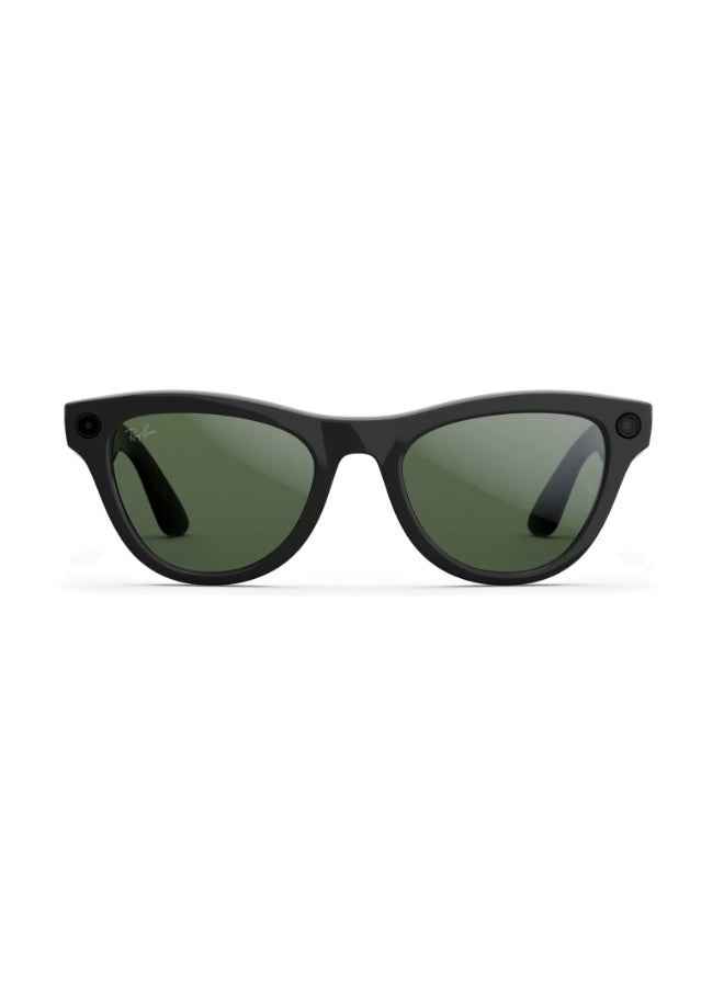 Meta RAY-BAN Skyler (Gen 2) Shiny Black Frame Clear to Graphite Green Transitions Lens Standard High bridge Shiny Black Clear to Graphite Green Transitions - Image 2