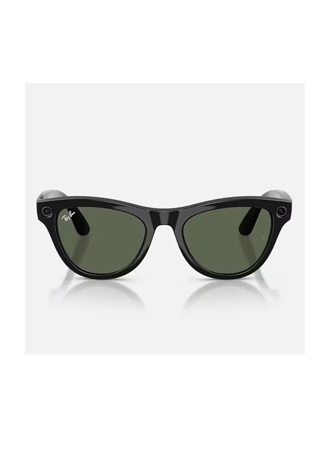 Meta Ray-Ban Meta Skyler (Gen 2) Frame Shiny Black Lenses G-15 Green Shiny Black Shiny Black - Image 2
