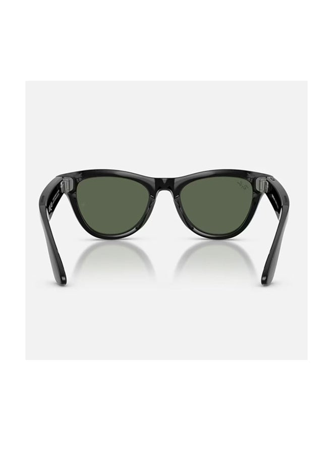 Meta Ray-Ban Meta Skyler (Gen 2) Frame Shiny Black Lenses G-15 Green Shiny Black Shiny Black - Image 3