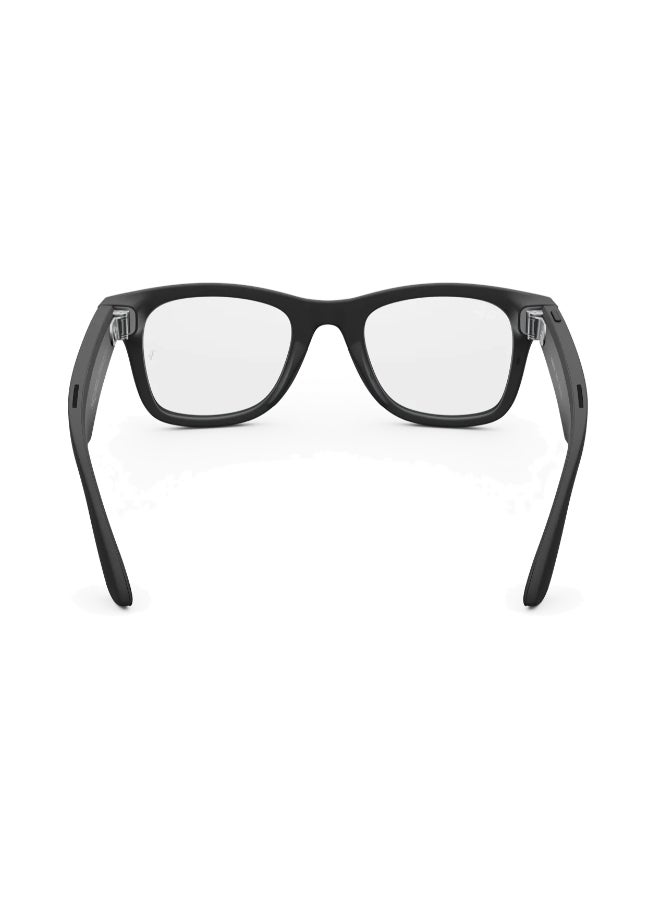 ميتا RAY-BAN Wayfarer (Gen 2) Matte Black Frame Clear Lens Standard High bridge Matte Black Clear - Image 4