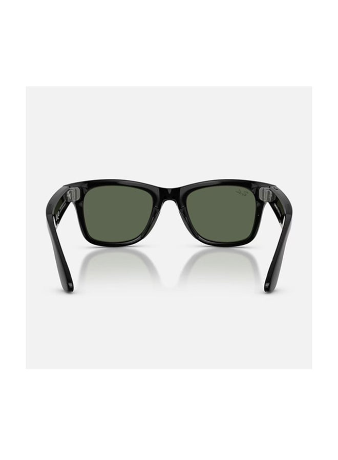 Meta Ray-Ban | Meta Wayfarer (Gen 2) Frame Shiny Black Lenses G-15 Green Shiny Black Shiny Black - Image 3