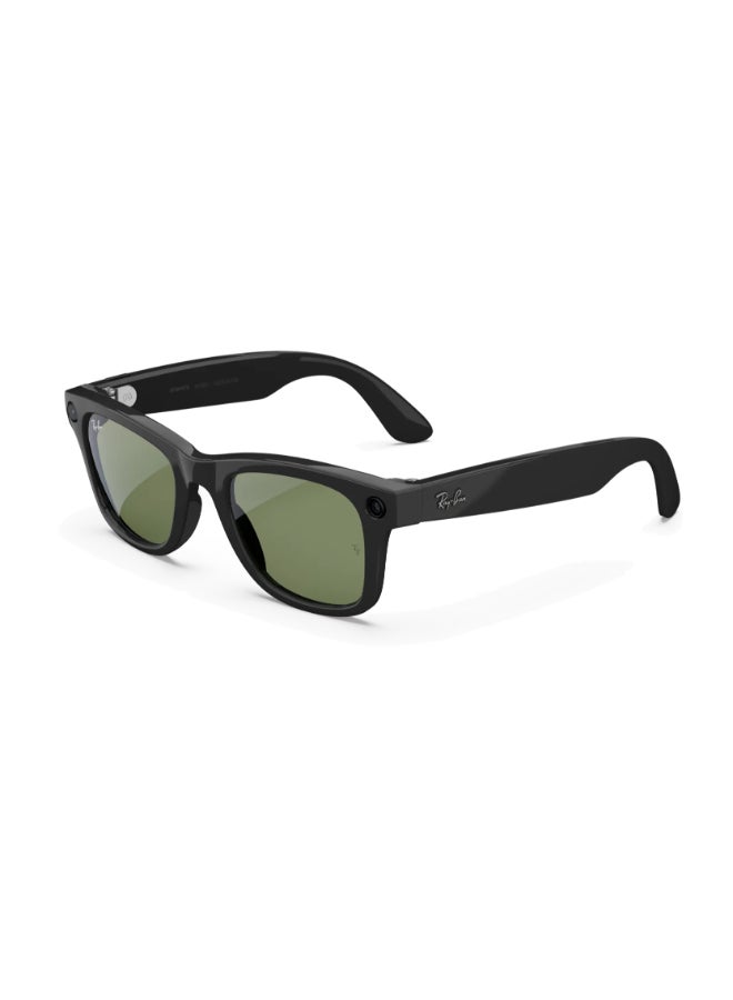 ميتا RAY-BAN Wayfarer (Gen 2) Shiny Black Frame Green Lens Standard High bridge Shiny Black Green - Image 1