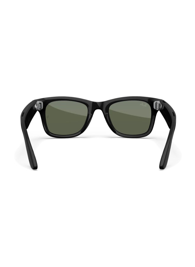 ميتا RAY-BAN Wayfarer (Gen 2) Shiny Black Frame Green Lens Standard High bridge Shiny Black Green - Image 5