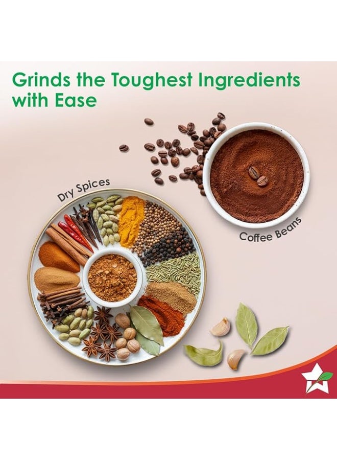 وندر شيف خلاط عصير نوتري بليند 500 واط | خلاط سموذي | محرك نحاسي كامل 22,000 دورة في الدقيقة | 3 برطمانات غير قابلة للكسر | برطمان خاص للشاتني - Image 5