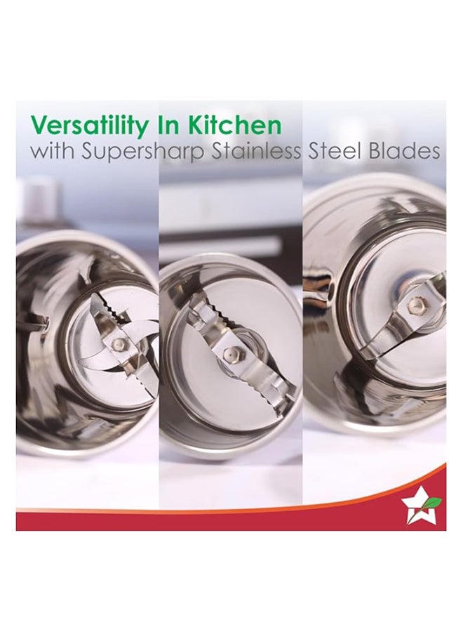 Wonderchef Robo Mixer Grinder | 3 Jars for Blending, Dry Grinding, Chutney Grinding | Low Friction | Low Noise | Conserves Power | Grind Masalas, Nuts, Coconut to Fruits/Vegetables 500 Watt White 1.2 L 500 W 63154964 red - Image 3