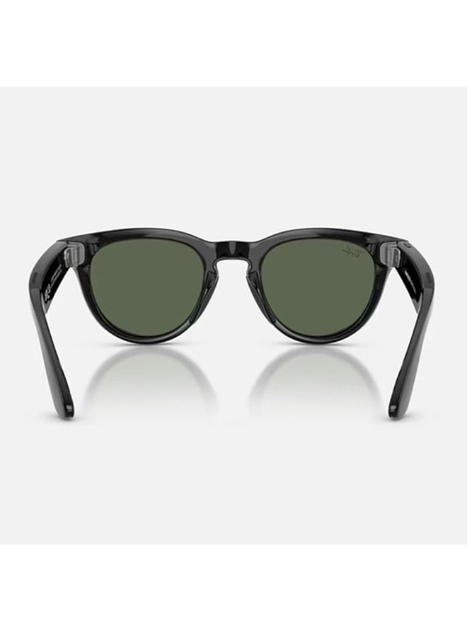 ميتا Ray-Ban | Meta Headliner (Gen 2) Frame Shiny Black Lenses G-15 Green Shiny Black Shiny Black - Image 3