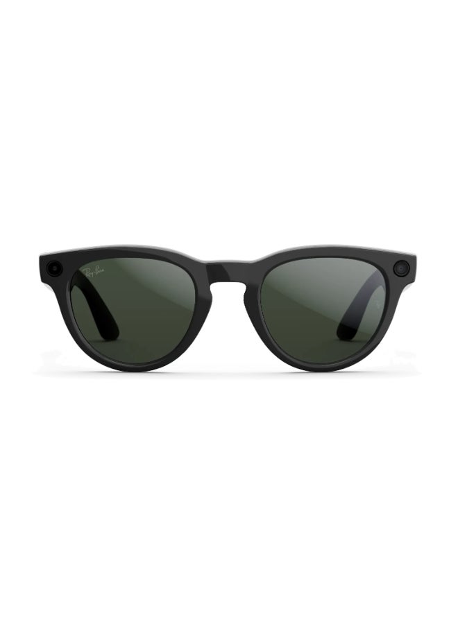 Meta RAY-BAN Headliner (Gen 2) Shiny Black Frame Clear to Graphite Green Transitions Lens Standard High bridge Shiny Black Clear to Graphite Green Transitions - Image 1