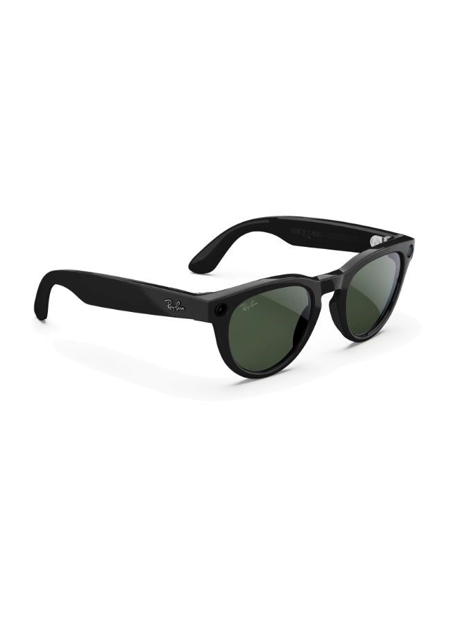 Meta RAY-BAN Headliner (Gen 2) Shiny Black Frame Clear to Graphite Green Transitions Lens Standard High bridge Shiny Black Clear to Graphite Green Transitions - Image 2