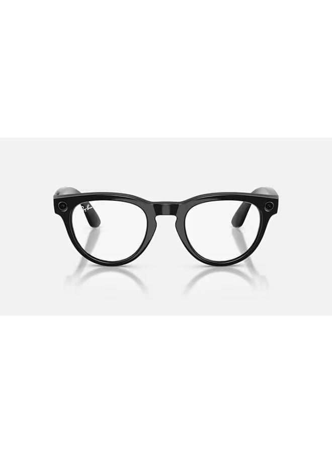 ميتا RAY-BAN Headliner (Gen 2) Shiny Black Frame Clear to Graphite Green Transitions Lens Standard High bridge Shiny Black Clear to Graphite Green Transitions - Image 1