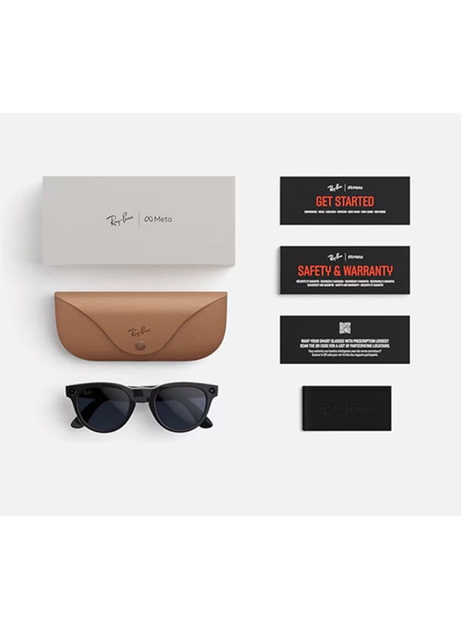 Meta Ray-Ban | Meta Headliner (Gen 2) Frame Shiny Black Lenses Clear/Sapphire Transitions Shiny Black Shiny Black - Image 4