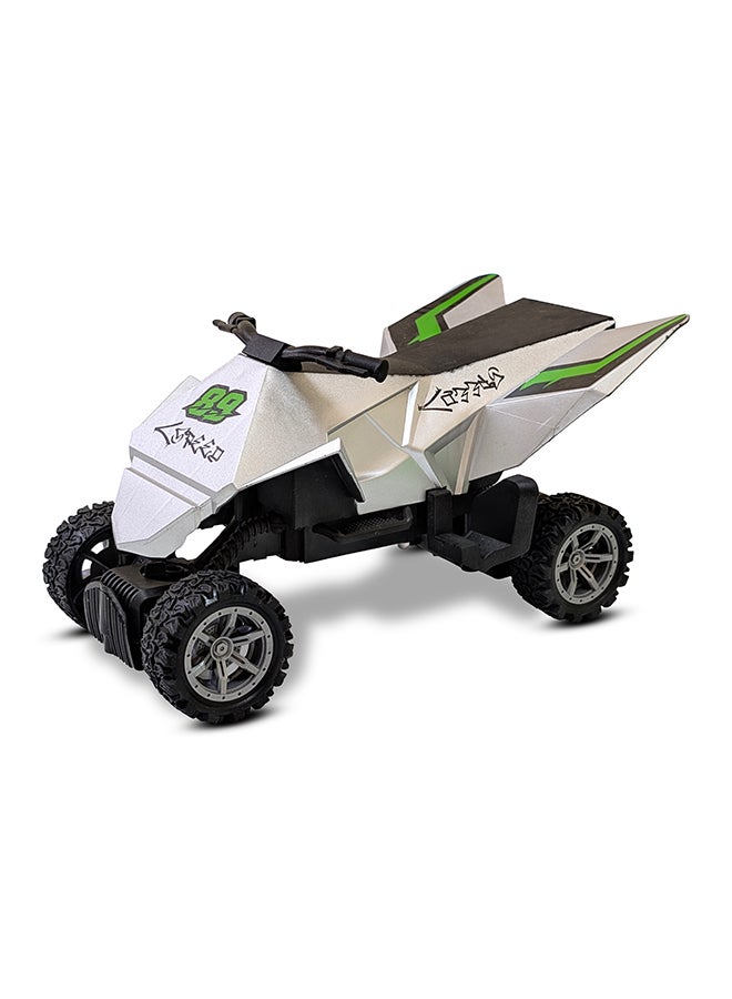 مايتويز دراجة نارية سيبرانية على الطرق الوعرة – مركبة استعراضية عن بُعد 4WD مع أضواء ملونة، 27 ميجاهرتز، للأطفال - Image 1