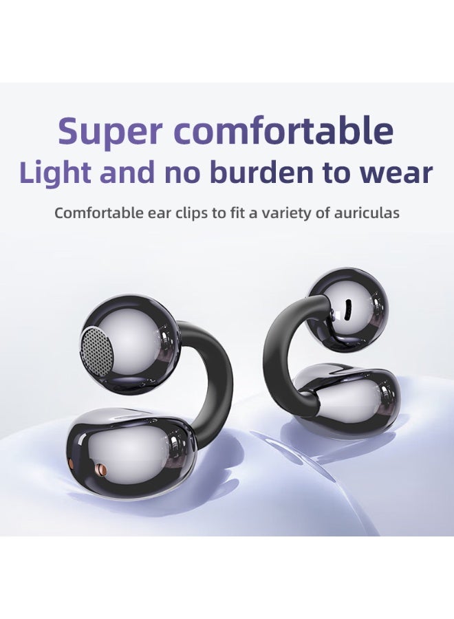 لينوفو T410 Wireless Earphones, Bluetooth Earbuds, Futuristic Aesthetic Design, Feather-Like Wearing, Bone Conduction, Sports, Open-Ear Listening, Long Battery Life, iOS And Android Purple purple - Image 5