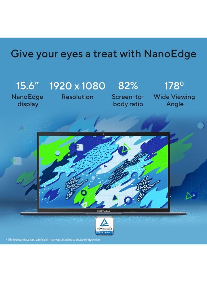 ASUS Vivobook 15 (X1502VA) Laptop With 15.6-Inch Display, Core i5-13420H Processor/16GB RAM/2TB SSD/Windows 11 + M365 Basic/Office Home 2024 English Quite Blue - Image 2