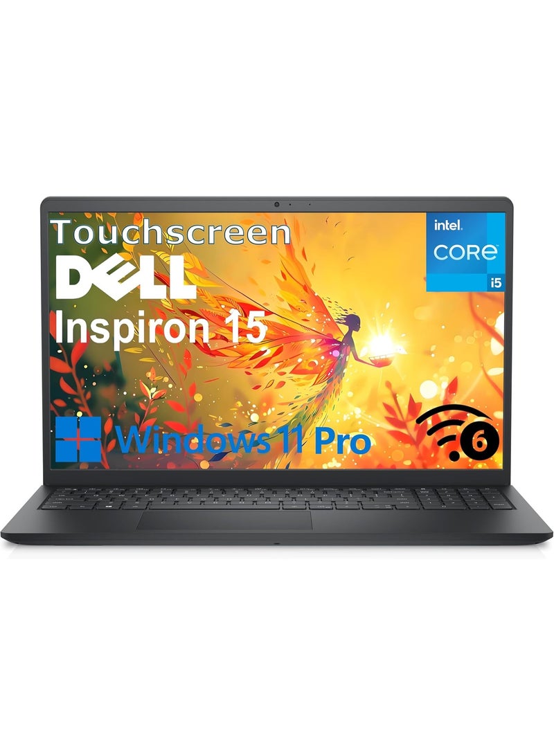 DELL (Upgraded Version) Inspiron 15.6" FHD Touchscreen Laptop Computer, 13th Gen Intel 10-Core i5-1334U (Beat i7-1250U), 32GB DDR4 RAM, 2TB PCIe SSD, WiFi 6, Bluetooth, Type-C, HDMI, Black, Windows 11 Pro, With Free Office 365 + Consumix Mouse pad English Black English Black - Image 1