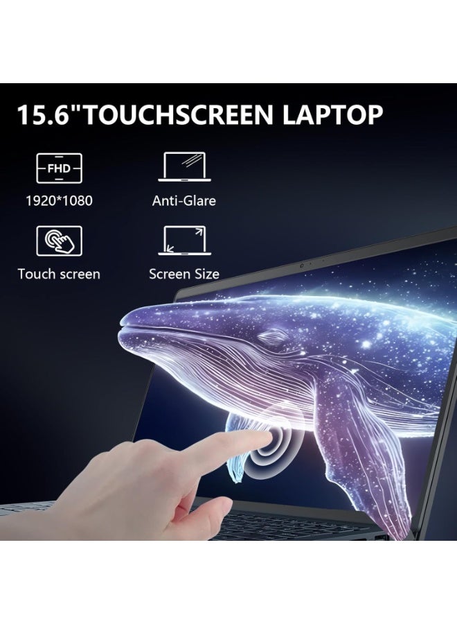 DELL (Upgraded Version) Inspiron 15.6" FHD Touchscreen Laptop Computer, 13th Gen Intel 10-Core i5-1334U (Beat i7-1250U), 32GB DDR4 RAM, 2TB PCIe SSD, WiFi 6, Bluetooth, Type-C, HDMI, Black, Windows 11 Pro, With Free Office 365 + Consumix Mouse pad English Black English Black - Image 4