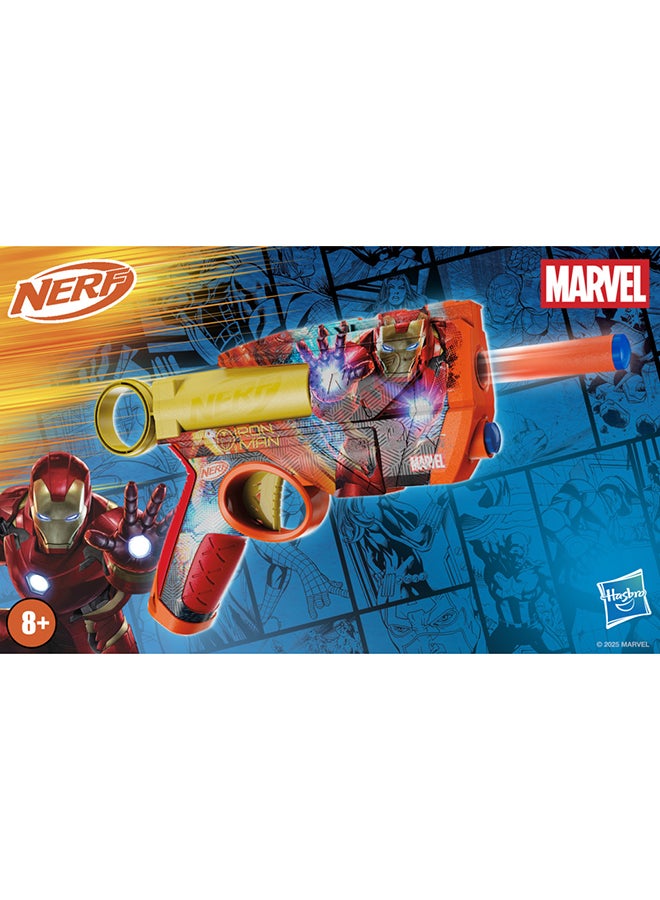 NERF Marvel Iron Man Dart Blaster | 4 N1 Foam Darts | Iron Man-Inspired Blaster Skin Designs | Kids Gifts |Outdoor Toys & Games for Ages 8+ - Image 5